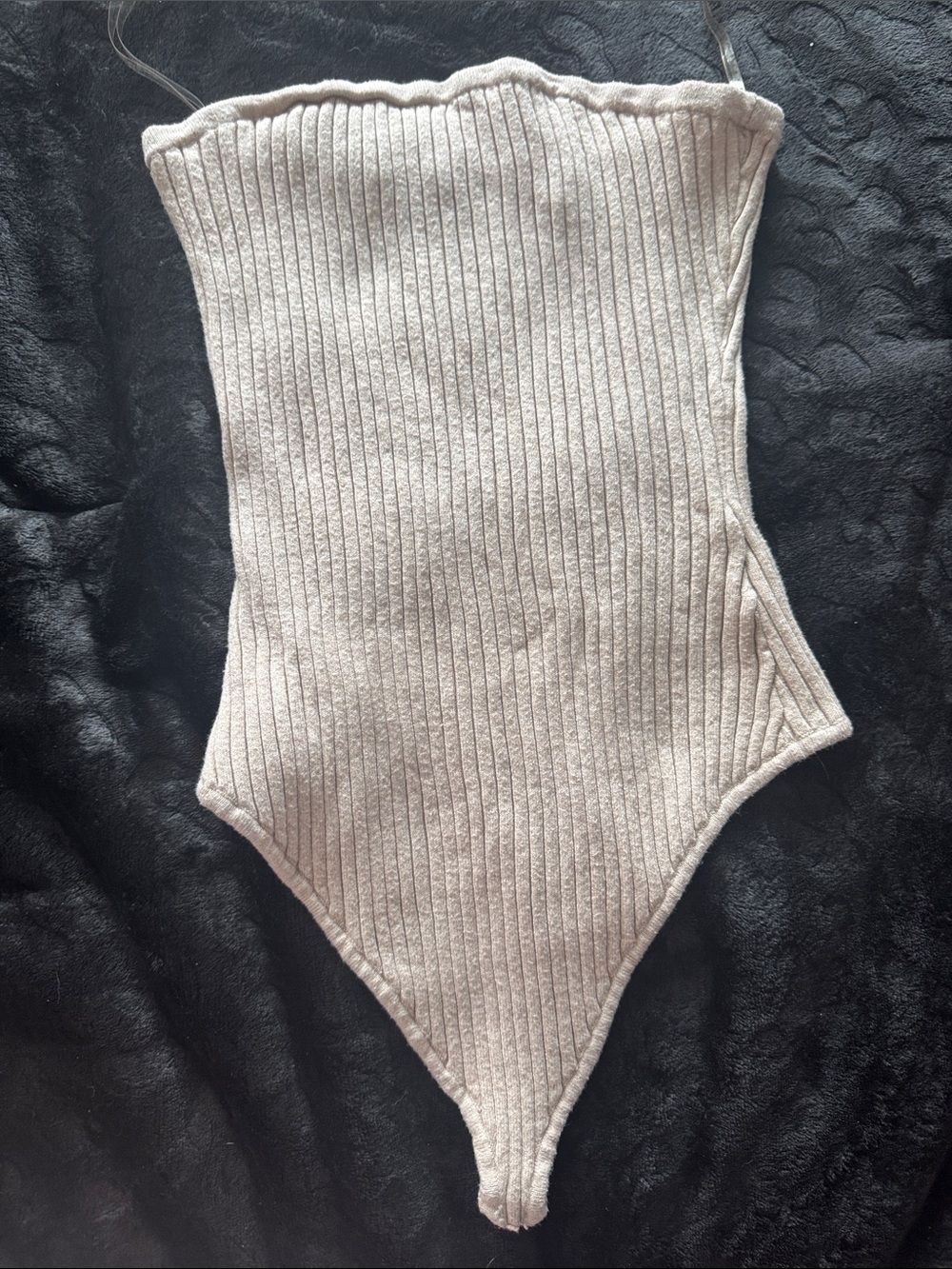 Naked wardrobe Ribbed Cream Bodysuit